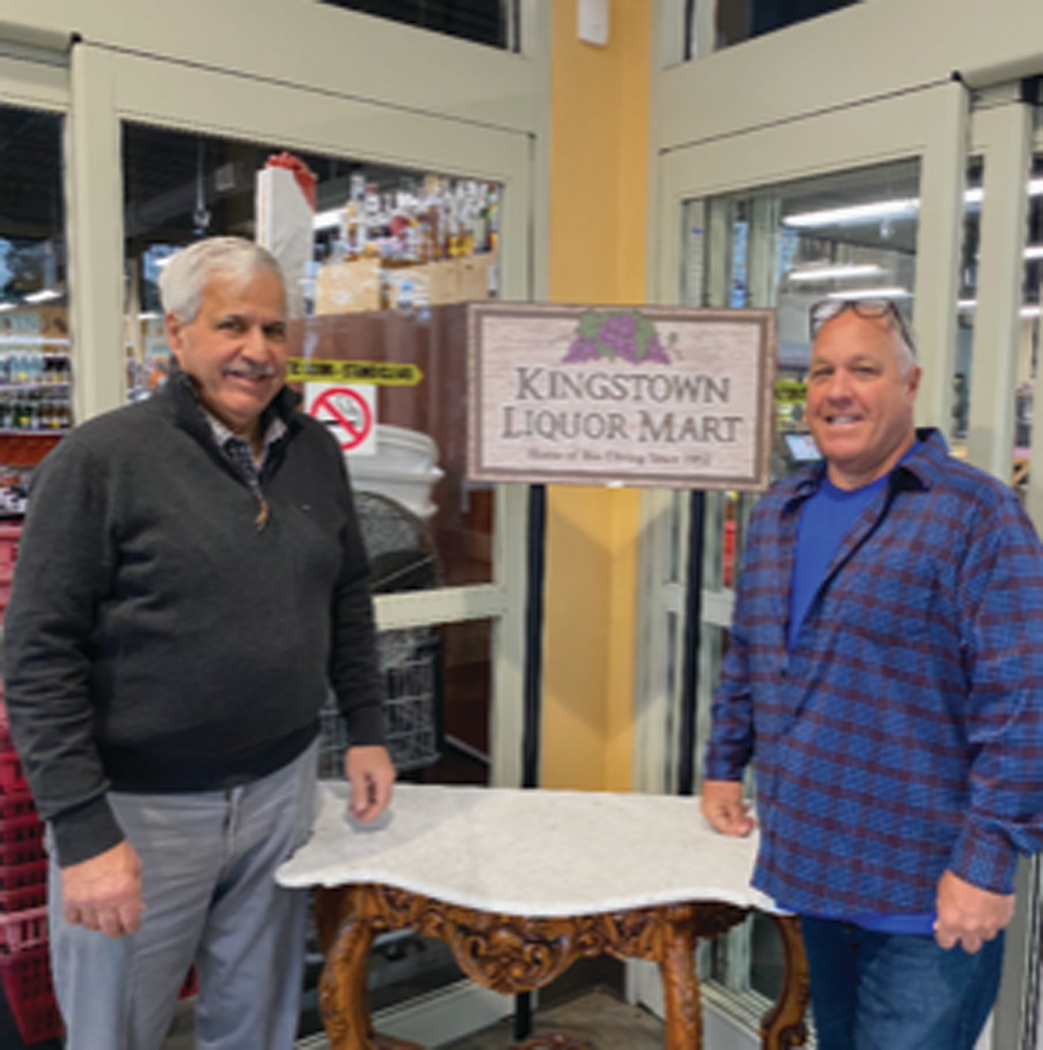 SUPER SPONSORS: The brothers Fede — Johnston natives Frank and Nick who own and operate Kingstown Liquors on Post Road in North Kingstown — will continue to coordinate what people who have enjoyed previous Salzillo Memorial Game Dinners will attest is the most unique raffle ever.
